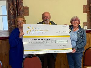 Presentation of cheque to Wiltshire Air Ambulance